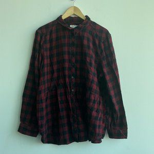 Peplum Flannel- Women's XL